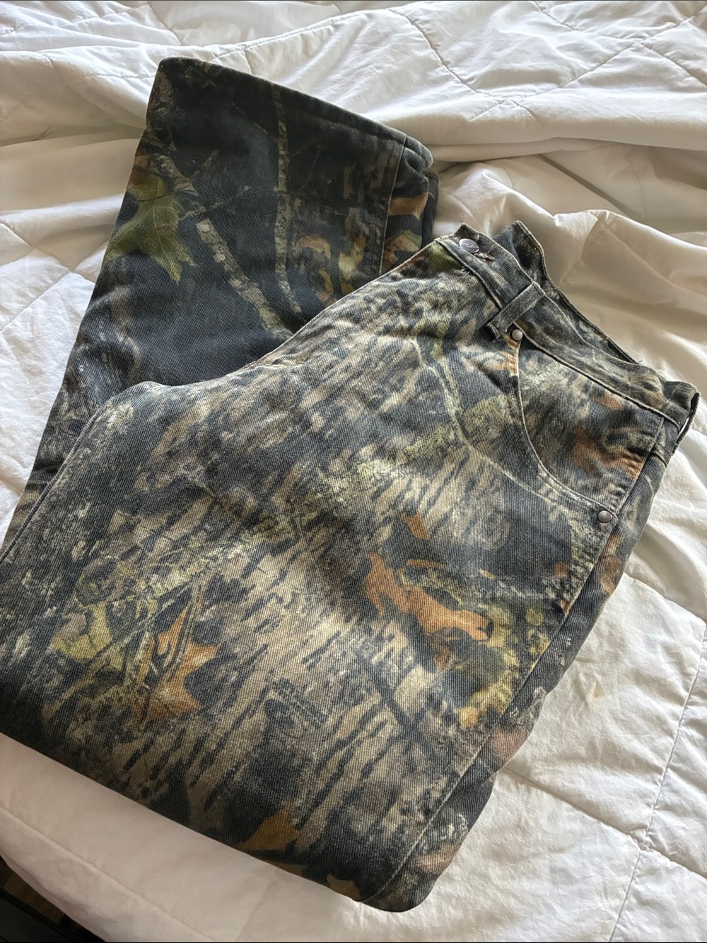Wrangler Men’s Bootcut Jeans in Camo Print Heavy Insulated